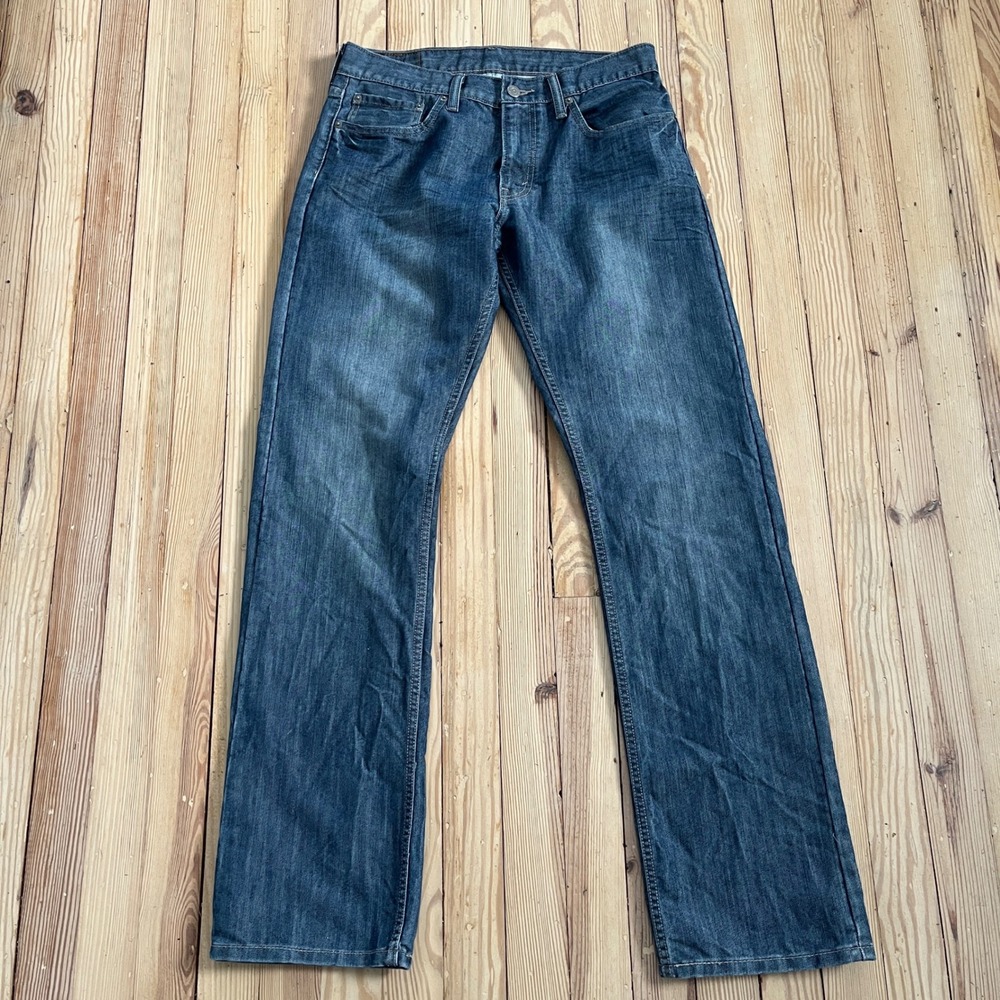 Levis 514 Straight Fit‎ Mens Jeans 32x34 Medium Blue Wash Denim casual comfort